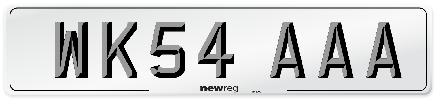 WK54 AAA Number Plate from New Reg